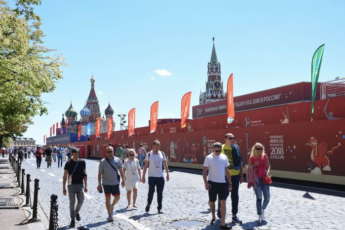 Футбольный парк на Красной площади в Москве