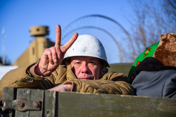 Военно-историческая реконструкция в музее танка Т-34 в Мытищах