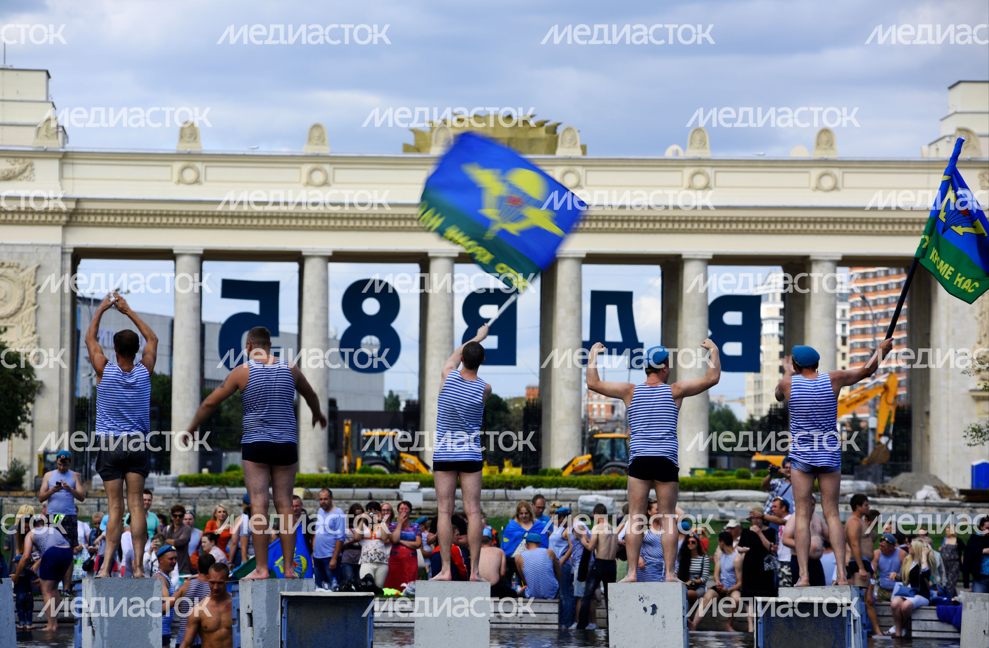 Празднование Дня ВДВ в Москве