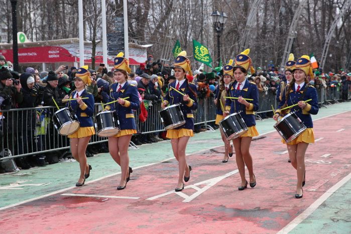 Парад в День Святого Патрика в Москве