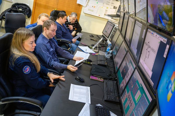 Экзаменационная тренировка космонавта Роскосмоса Андрея Федяева в Центре подготовки космонавтов в Звездном городке
