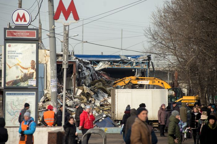 Снос самостроя у станции метро Щелковская в Москве