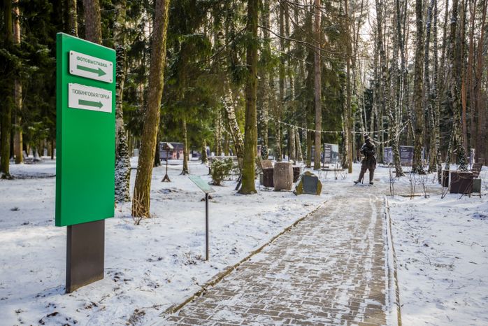 Дед Домодел в парке культуры и отдыха «Елочки» в Домодедово