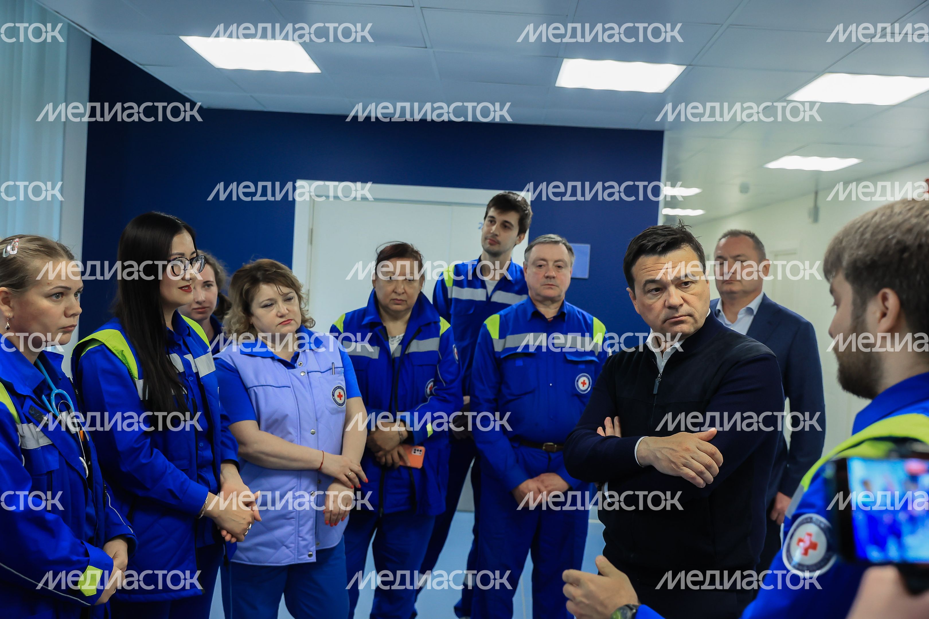 Посещение подстанции скорой помощи в Ленинском округе Губернатором Подмосковья
