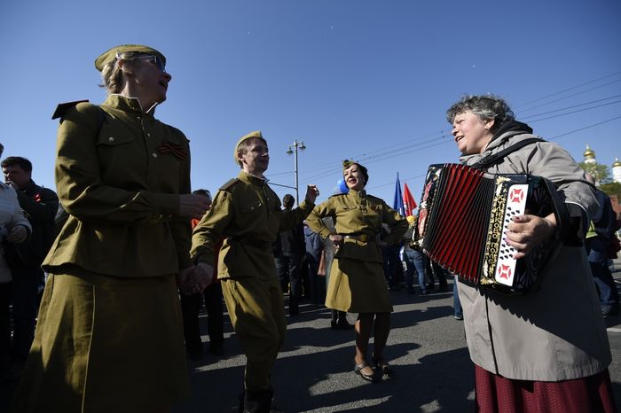 Первомайская демонстрация в честь Дня труда в Москве