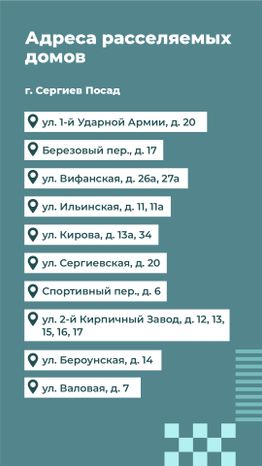 Переселение Сергиев Посад Владимирская