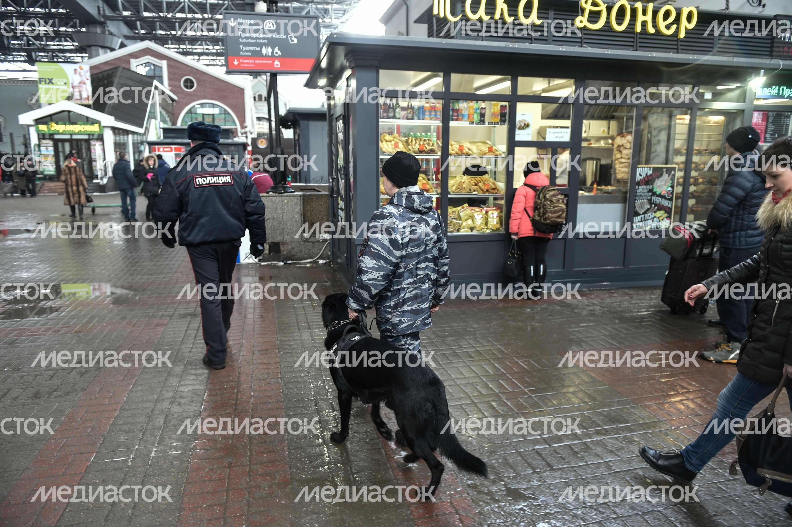 Работа Полции на Казанском вокзале