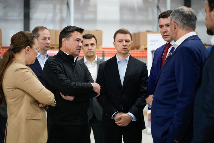 Андрей Воробьев и Антон Алиханов запустили первый производственный корпус ГИП "Титан" в Ленинском г.о.