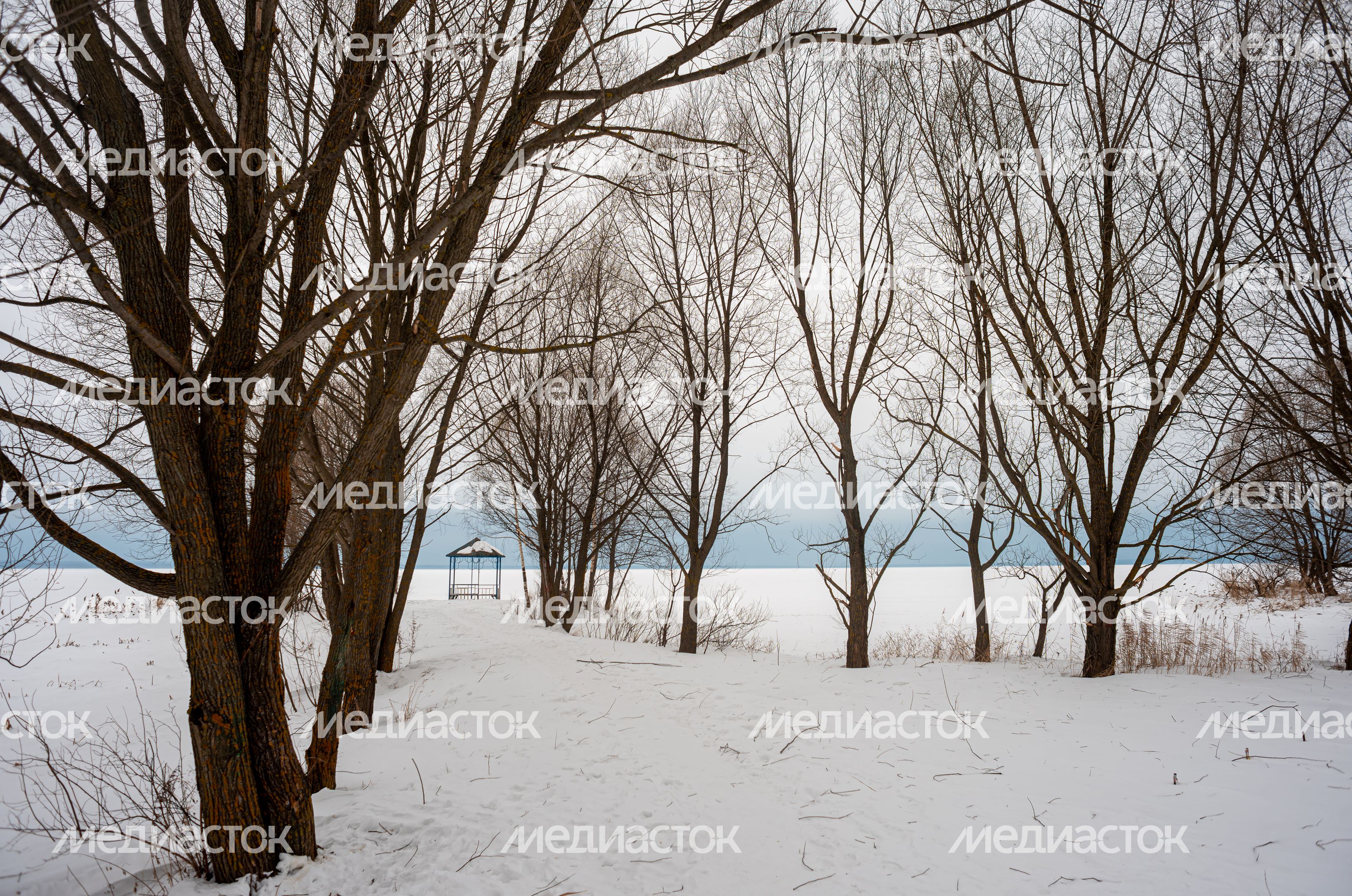 Зимние виды озера Плещеево