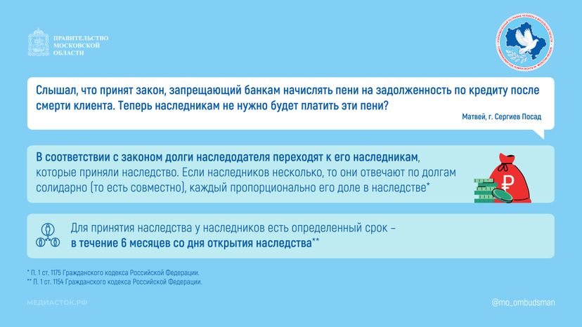 Пени по кредиту после смерти горизонталь 01