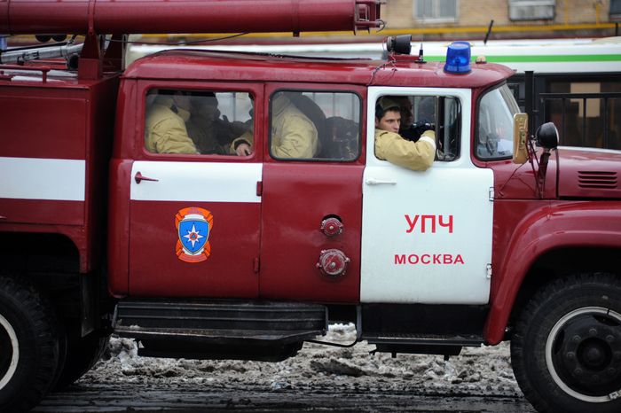 Пожар в библиотеке ИНИОН в Москве