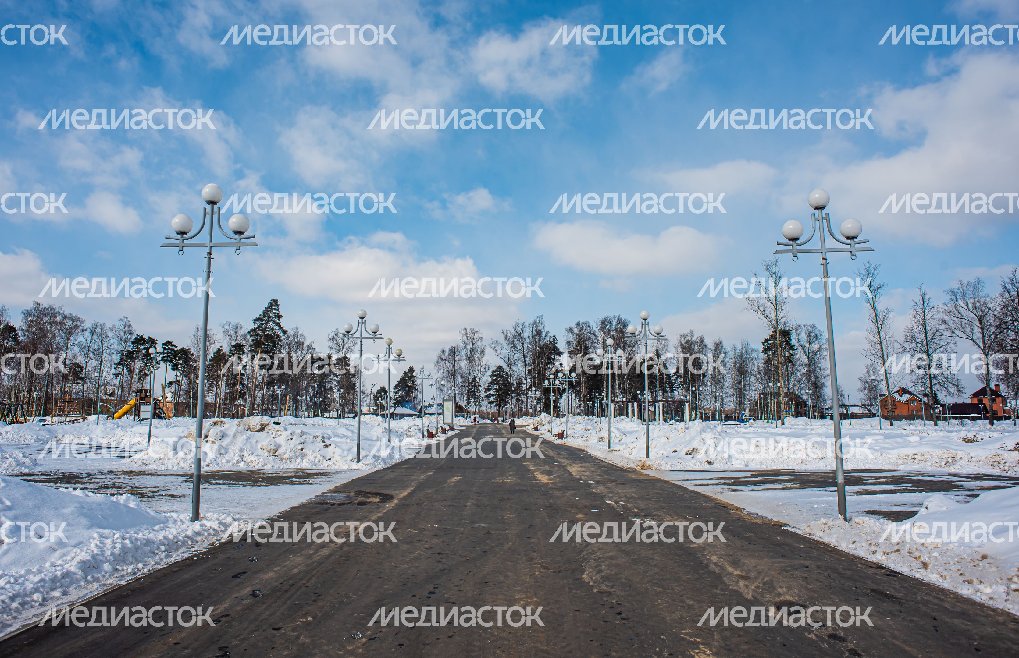 Зимние виды города Электрогорск
