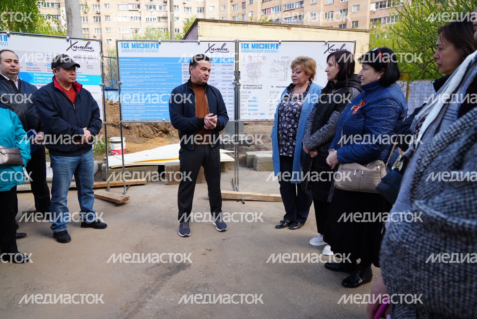 Проверка губернатором ремонта теплосетей в Химках