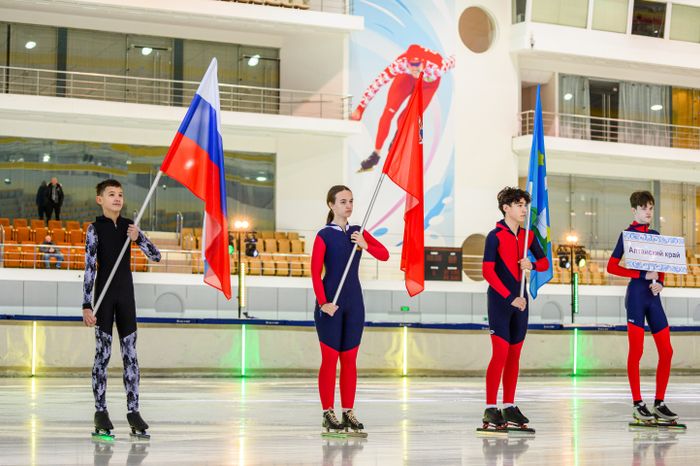 Церемония открытия чемпионата России по конькобежному спорту в Коломне