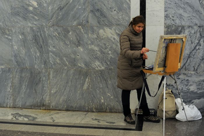 Акция «Пишем метро» в Московском метрополитене