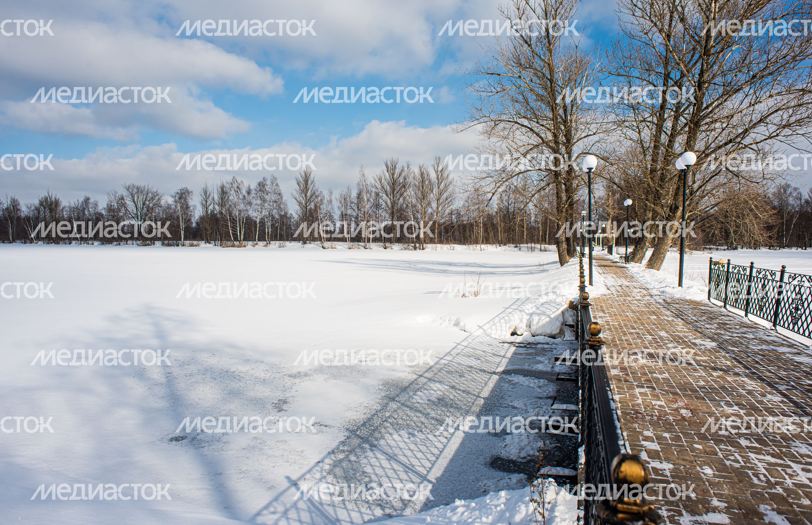 Зимние виды города Электрогорск