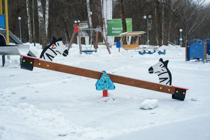 Кашира. Городской парк. Зима