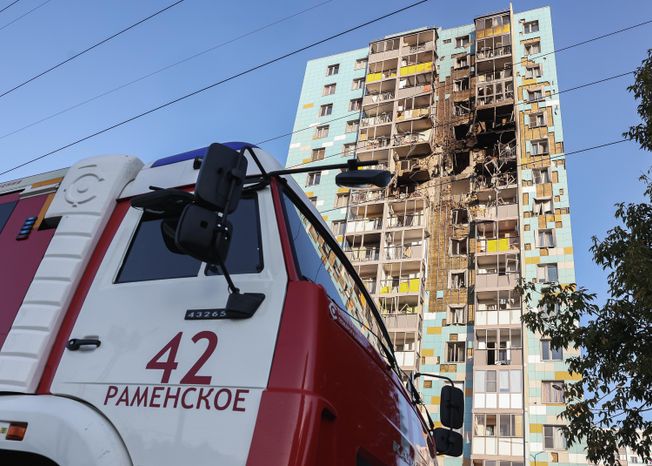 Дом в Раменском г.о., поврежденный в результате атаки украинских дронов
