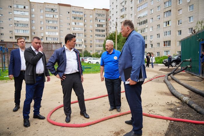 Оперативный штаб с участием Губернатора Подмосковья на месте ЧП в Сергиевом Посаде