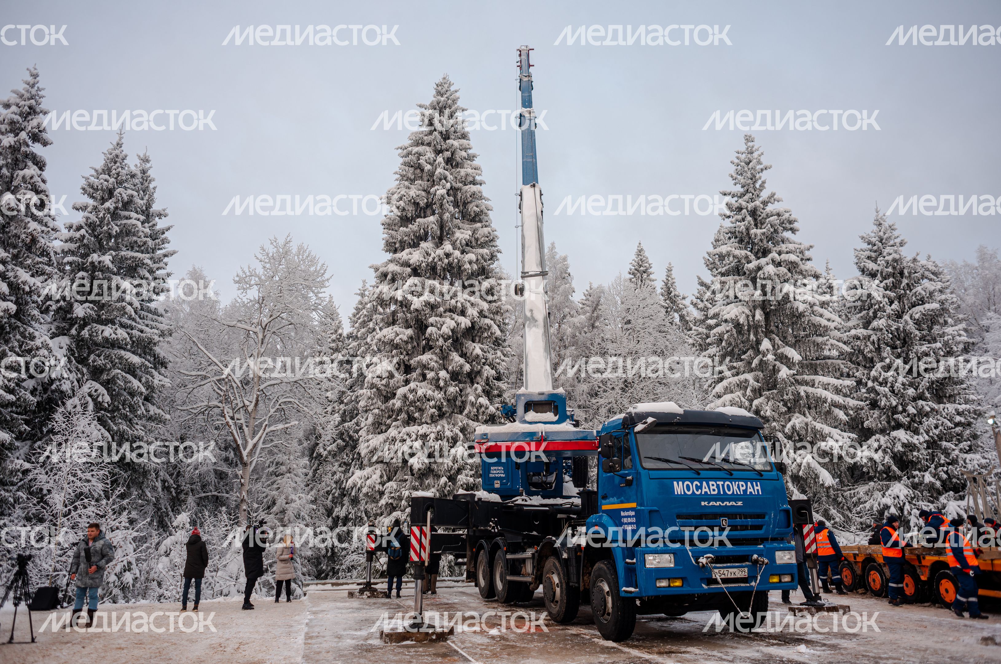Рубка главной новогодней елки страны