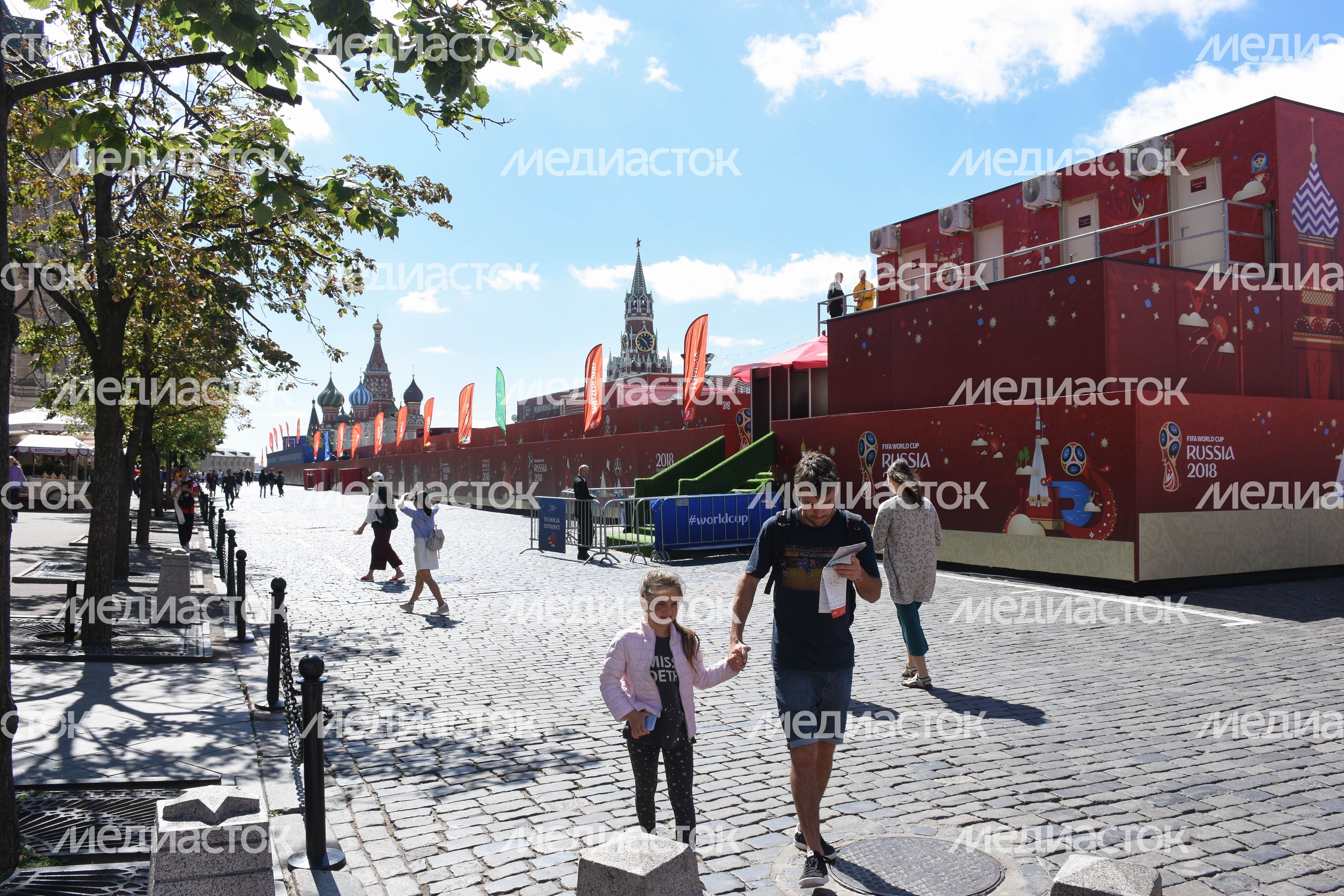 Футбольный парк на Красной площади в Москве