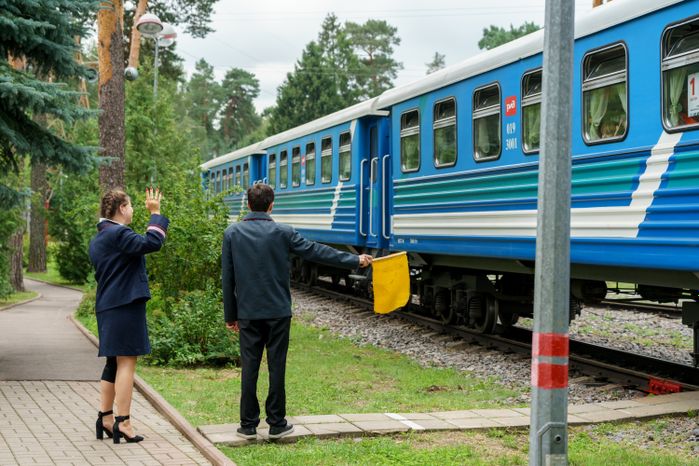 Московская детская железная дорога в поселке Кратово
