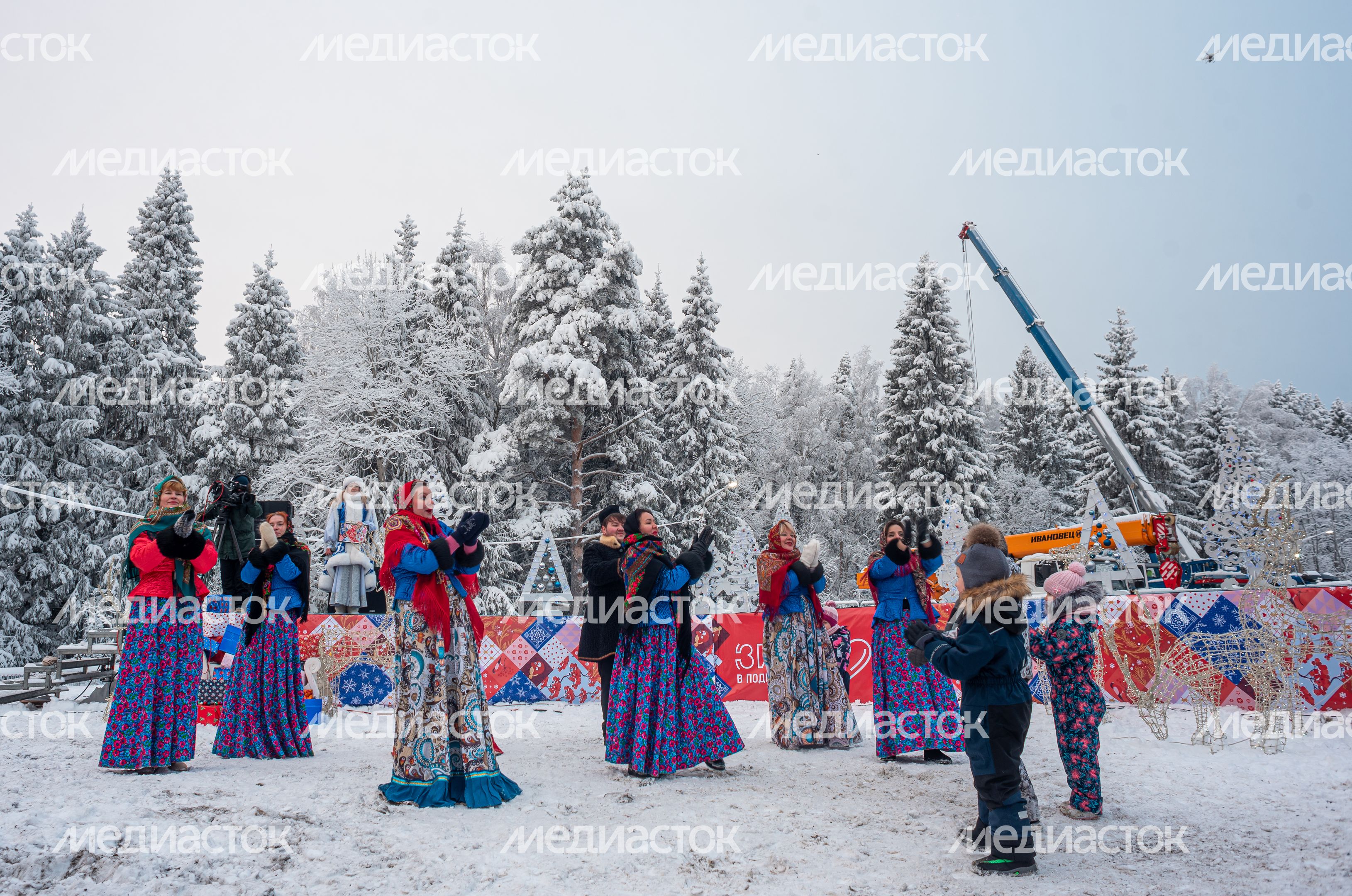 Рубка главной новогодней елки страны