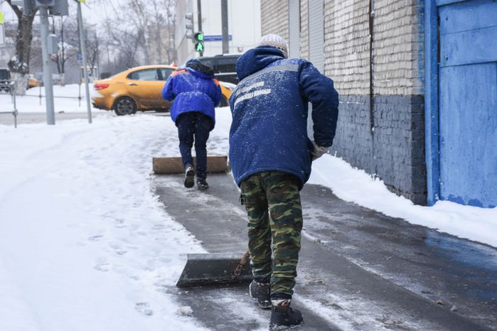 Снегопад в Московском регионе, 18.01.2018