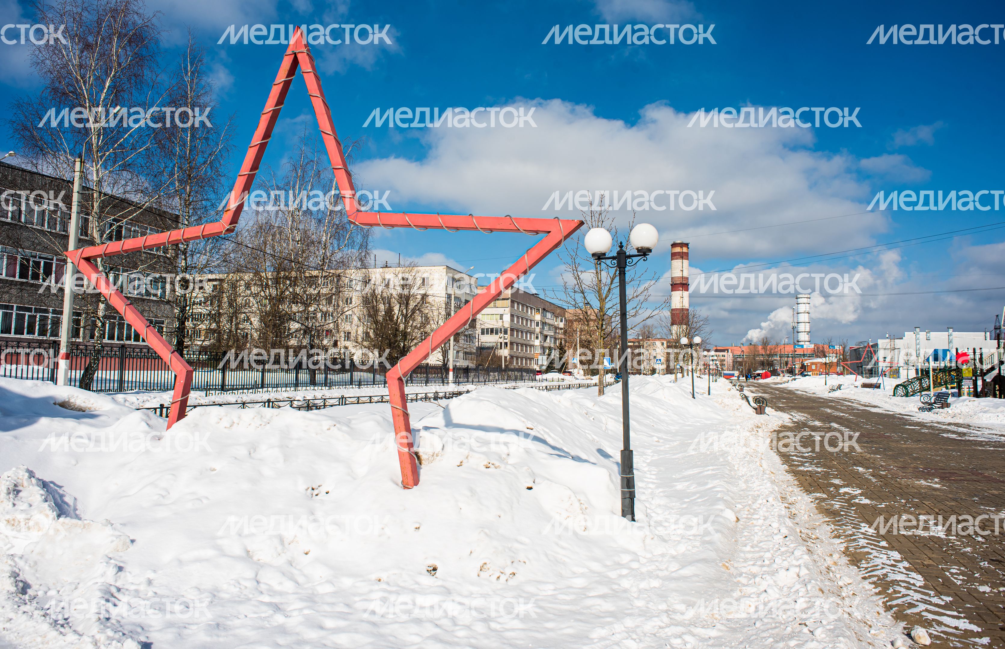 Зимние виды города Электрогорск