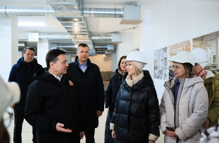 Проверка губернатором строительства школы в Люберцах