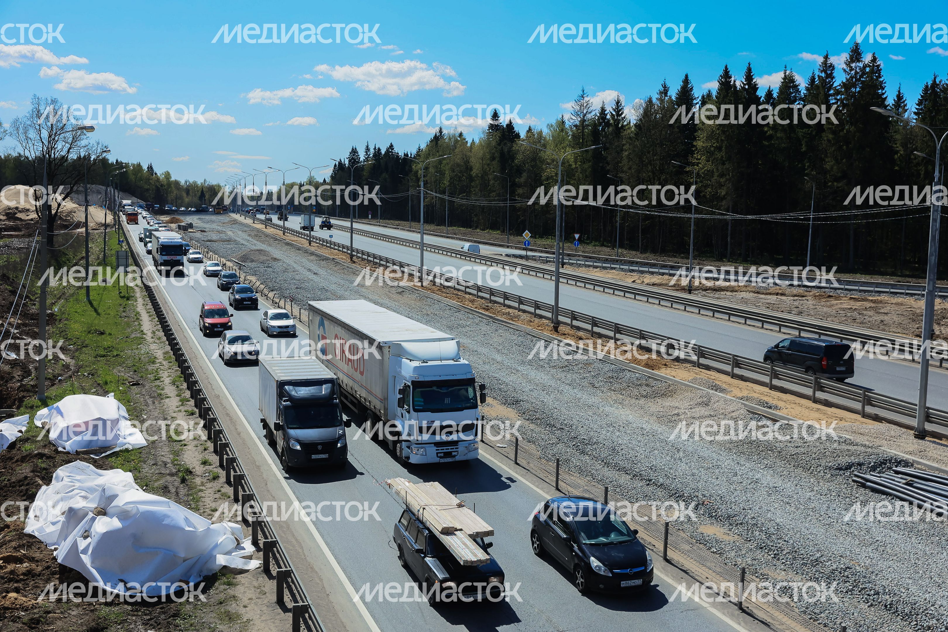 Проверка хода строительства развязки на Дмитровском шоссе Губернатором Подмосковья