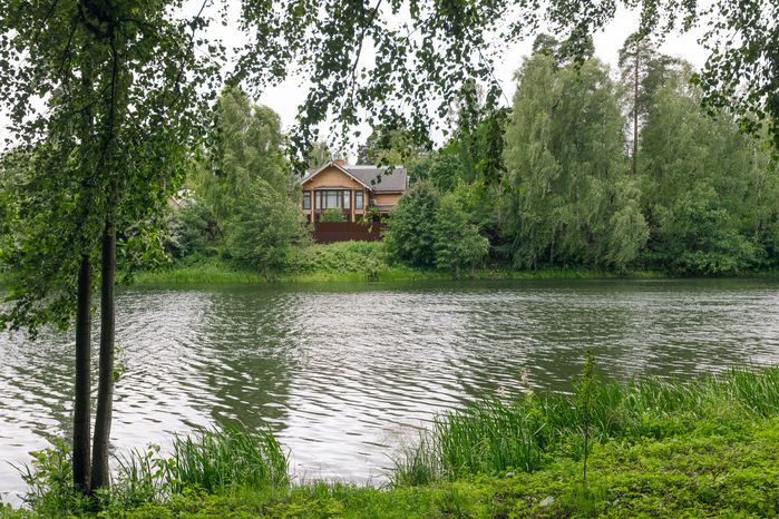Река Горенка в Вишняковском лесопарке Балашихи