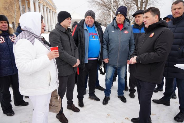 Посещение места строительства нового стадиона «Торпедо» в Люберцах Губернатором Подмосковья