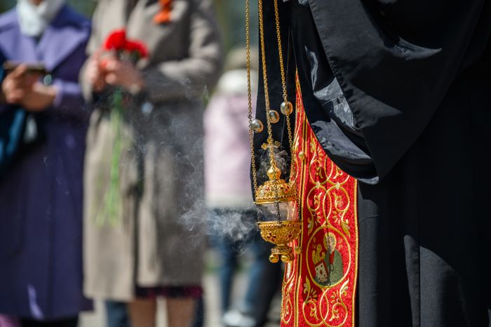 Патриотическая акция "Вахта Памяти" у Мемориала Славы в Королеве