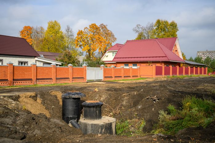 Строительство канализационного коллектора в Куровском Орехово-Зуевского округа
