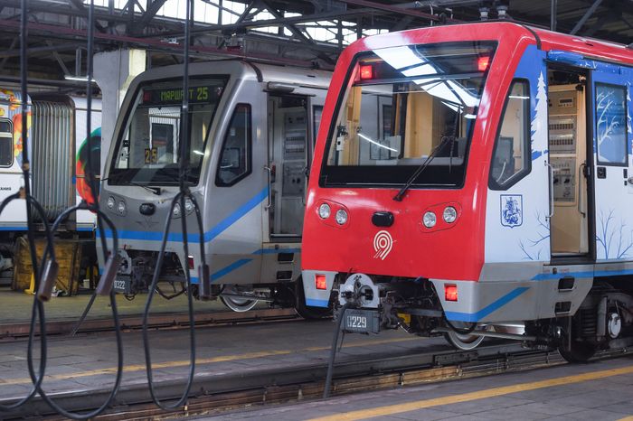 Запуск новогоднего поезда в Московском метрополитене