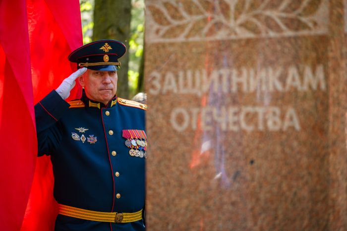 Торжественная церемония зажжения Вечного огня в Королеве