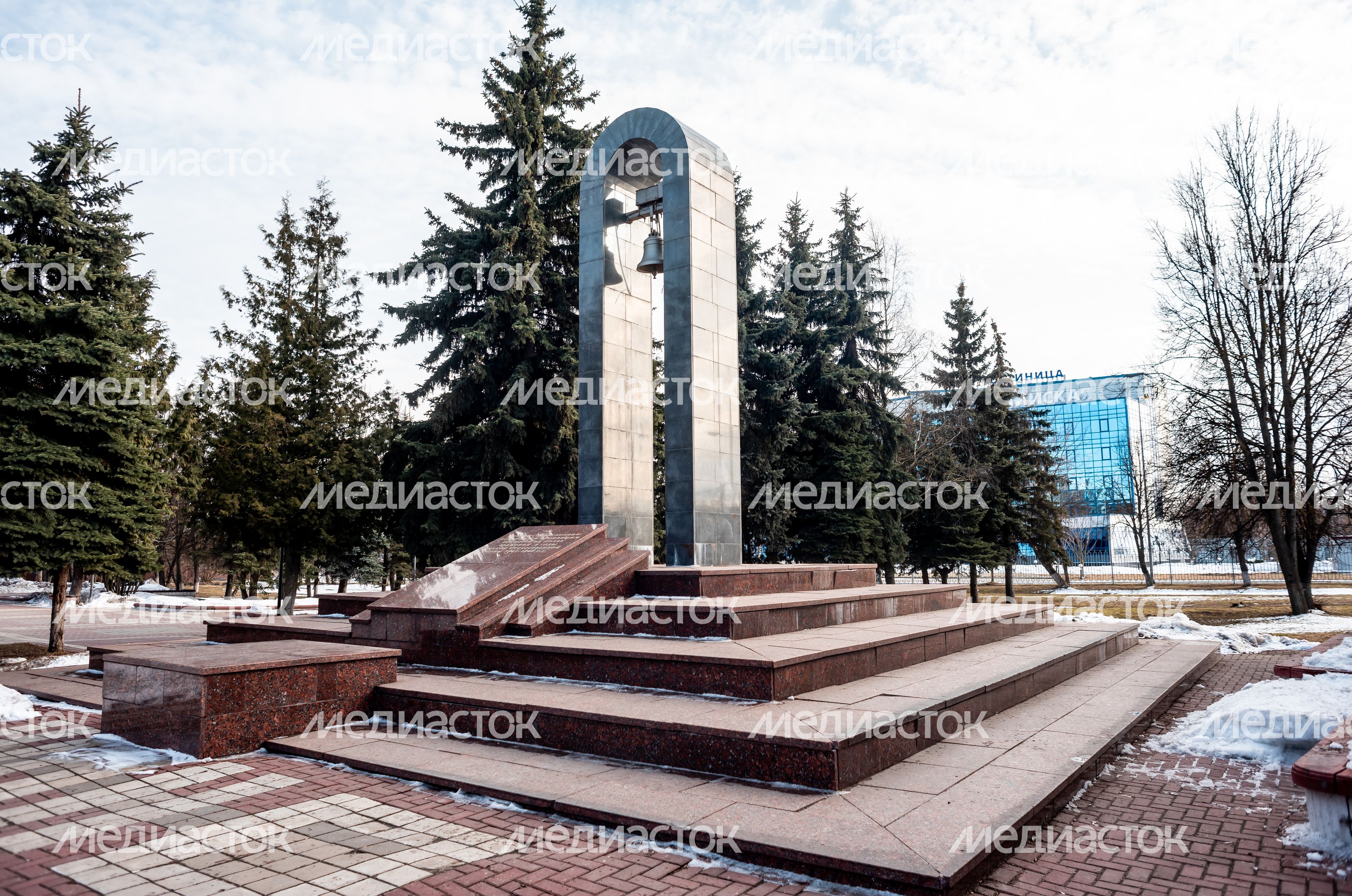 Зимние виды города Чехов