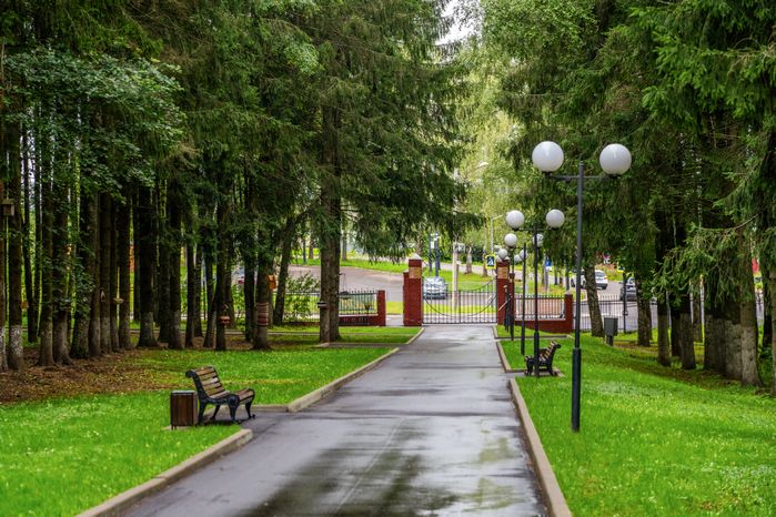 Аллея в парке культуры и отдыха Волоколамска