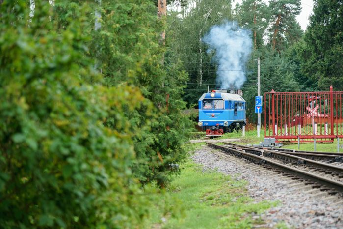 Московская детская железная дорога в поселке Кратово