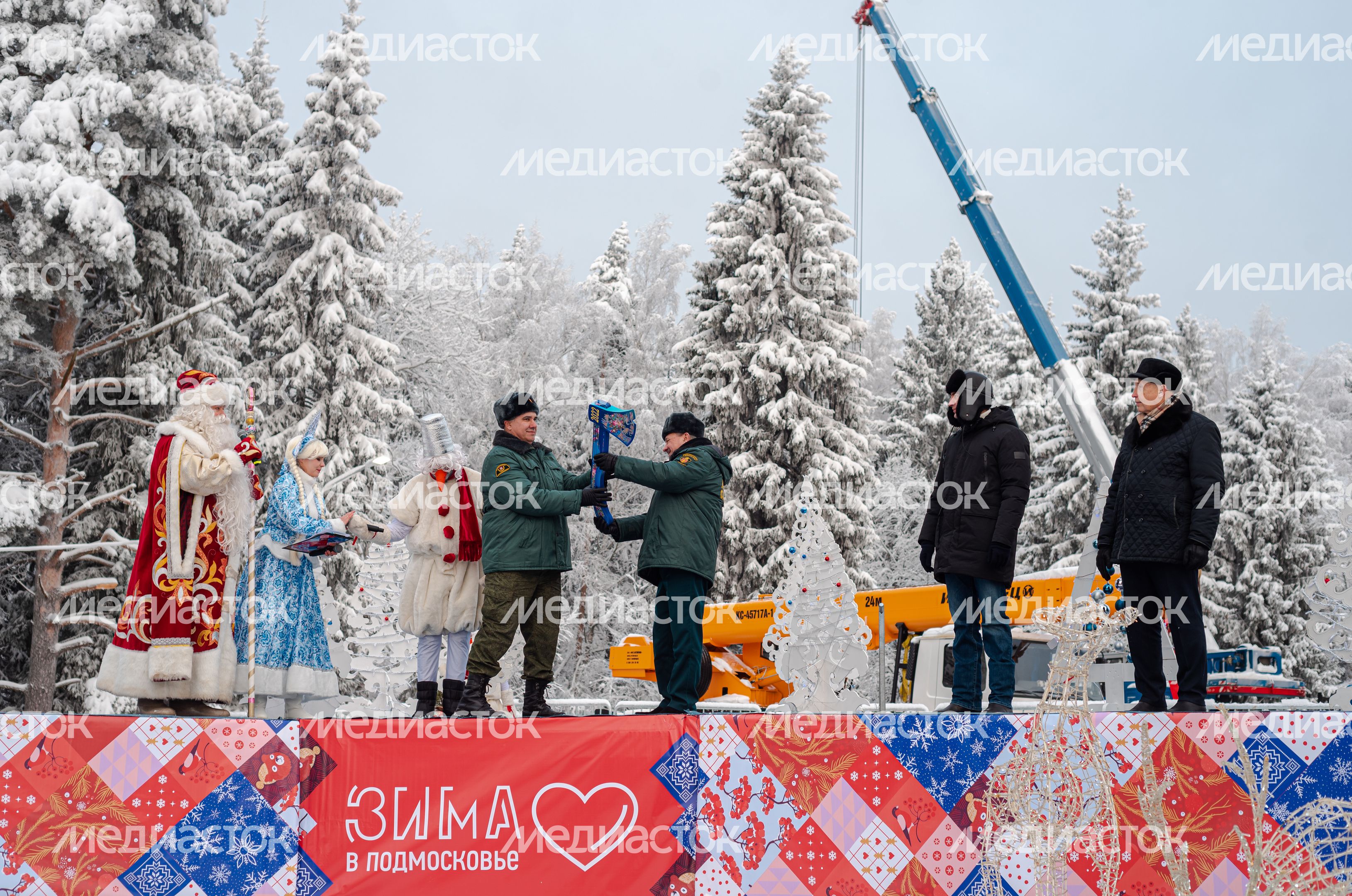 Рубка главной новогодней елки страны