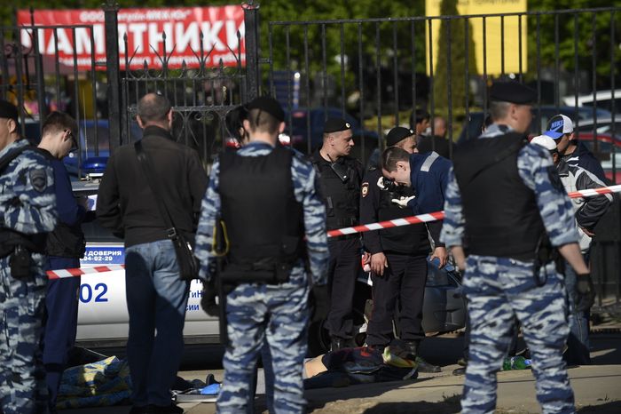 Задержание участников массовой драки на Хаванском кладбище в Москве