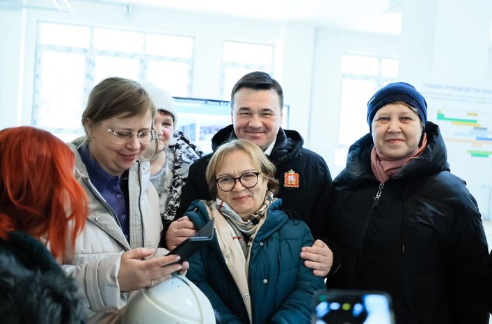 Проверка губернатором строительства школы в Люберцах