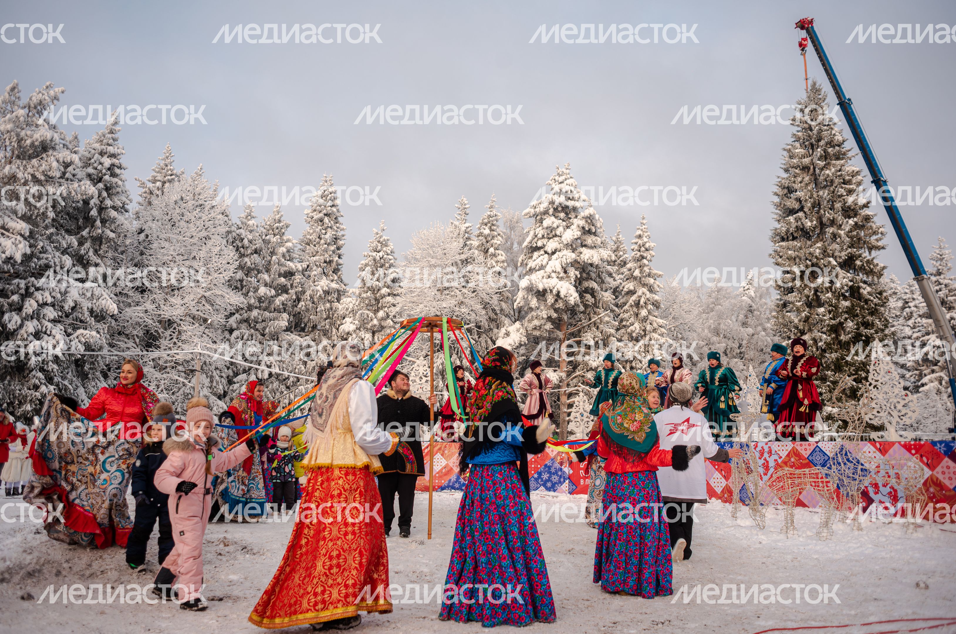 Рубка главной новогодней елки страны