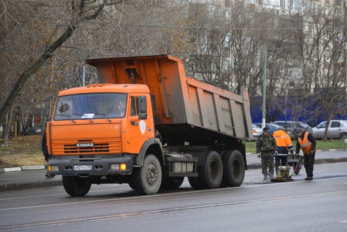 Ремонт дорожного полотна на Хорошевском шоссе
