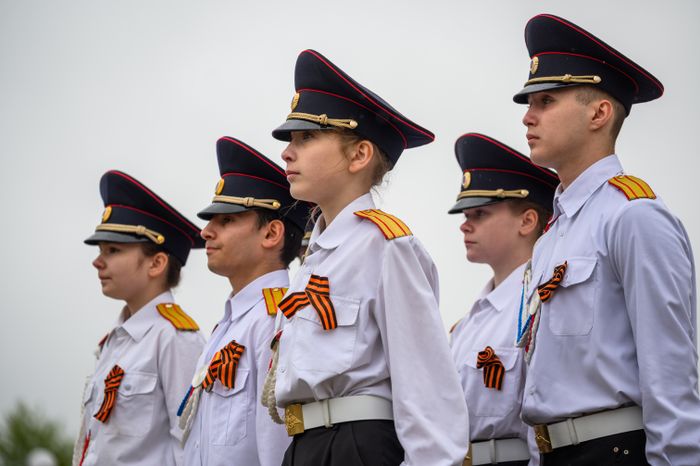 Военно-патриотическая игра «Юнармия, вперед!», посвященная Дню Победы, в Горках Ленинских