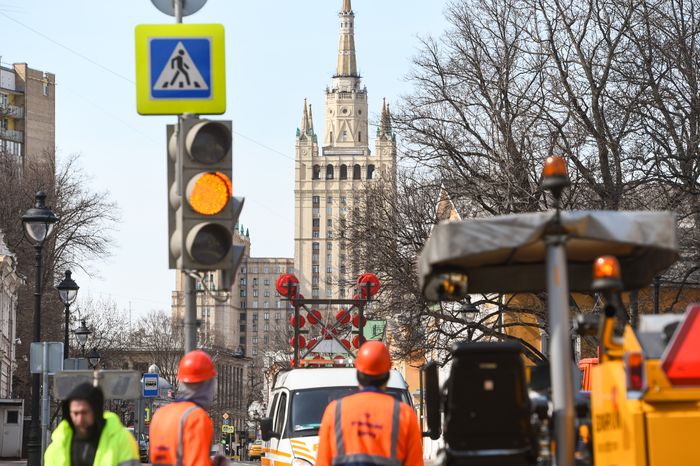 Нанесение дорожной разметки в Москве