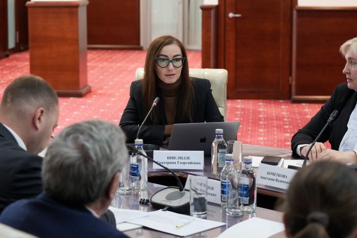 Екатерина Швелидзе на заседании Межпарламентской комиссии по сотрудничеству России и Белоруссии
