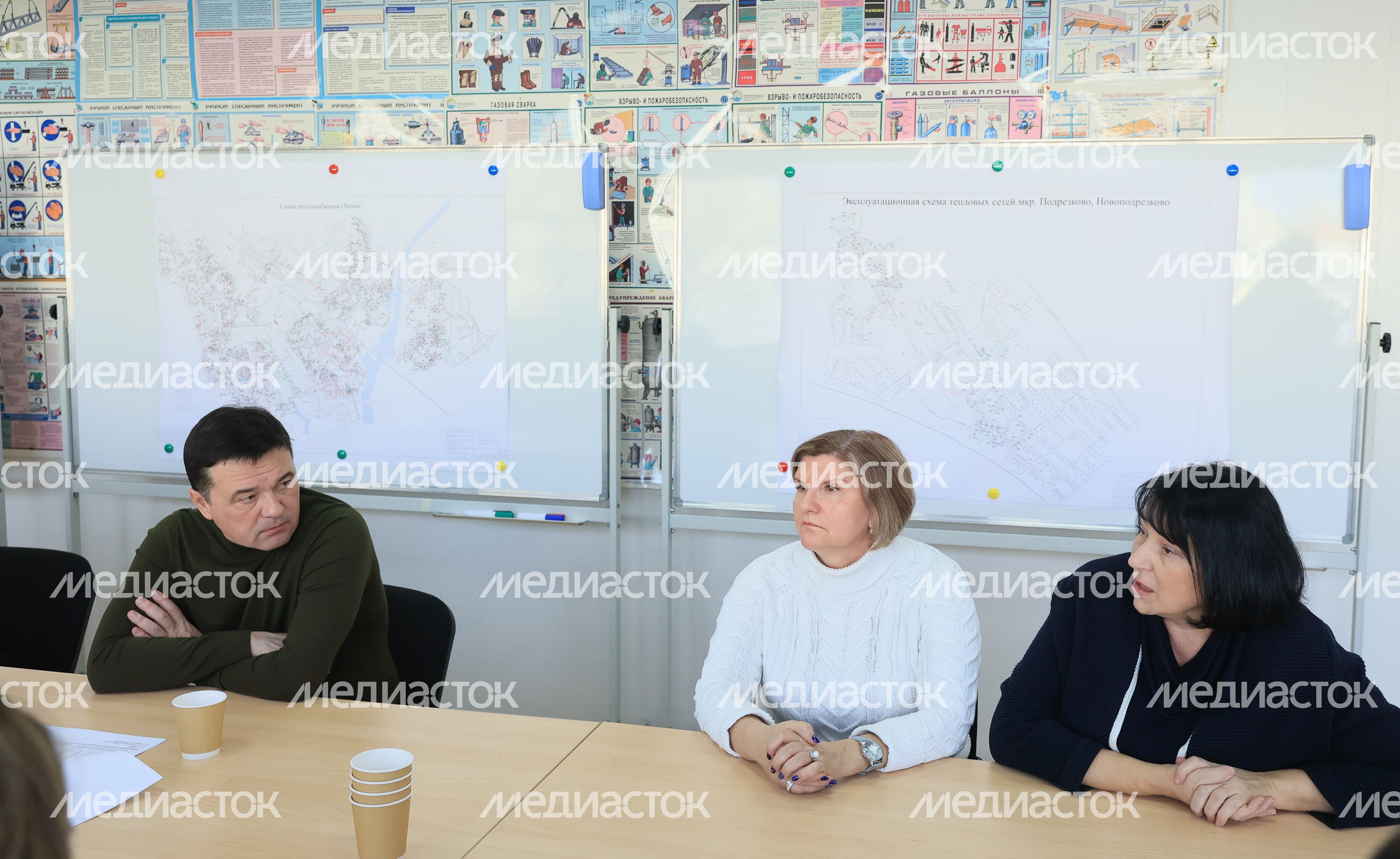 Посещение губернатором Подмосковья мкр. Новые Химки