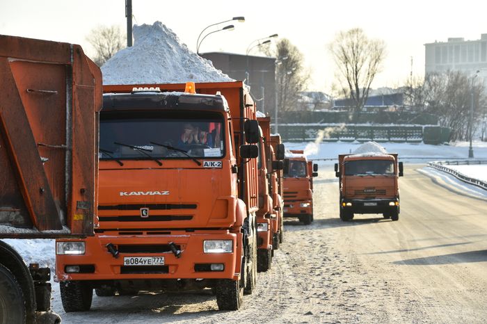 Утилизация снега на снегосплавном пункте «Черкизово»